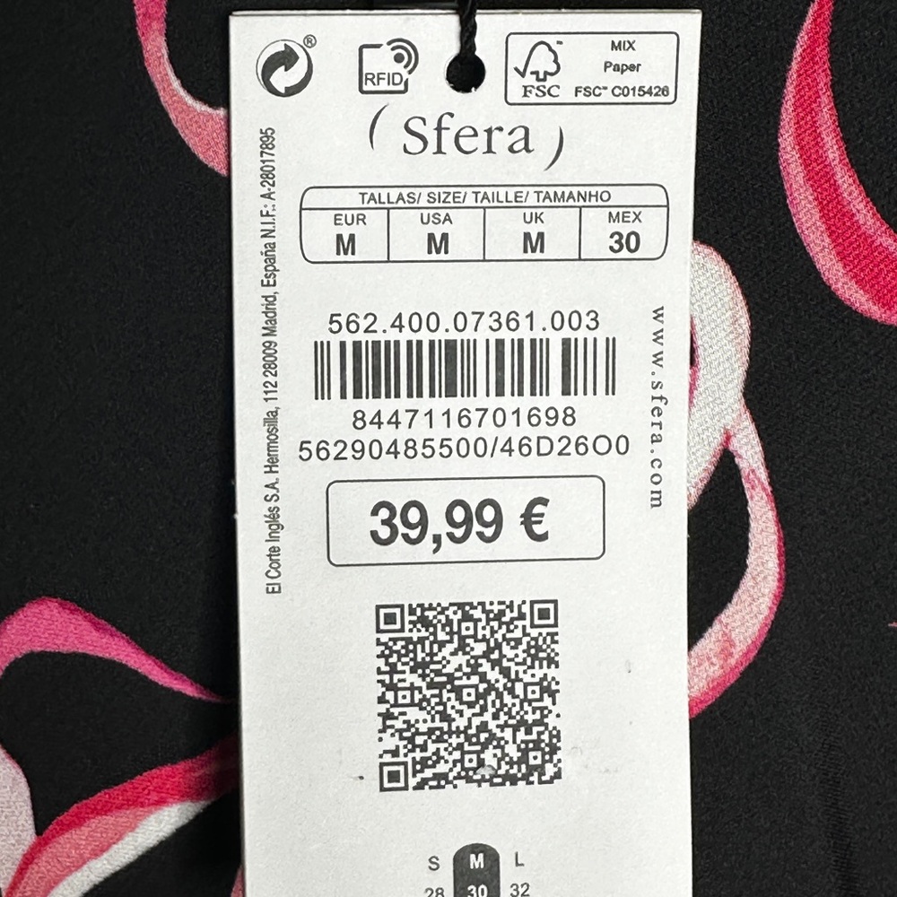Sfera Collection Black and Pink Dress - Picture 9 of 9